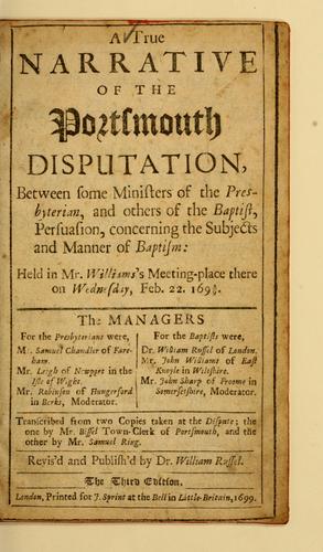 A true narrative of the Portsmouth disputation