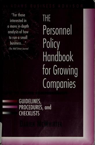 The personnel policy handbook for growing companies