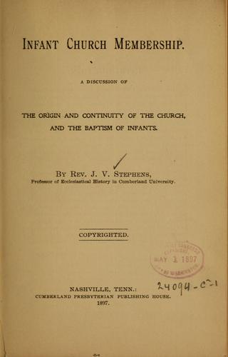 Infant church membership...