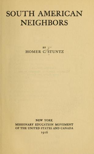 South American neighbors...