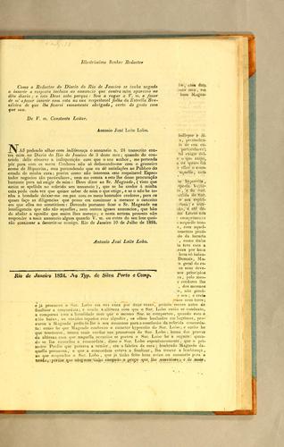 Illustrissimo senhor redactor