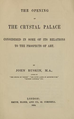 The opening of the Crystal Palace