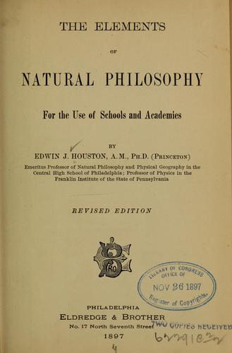 The elements of natural philosophy