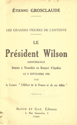 Le Président Wilson.