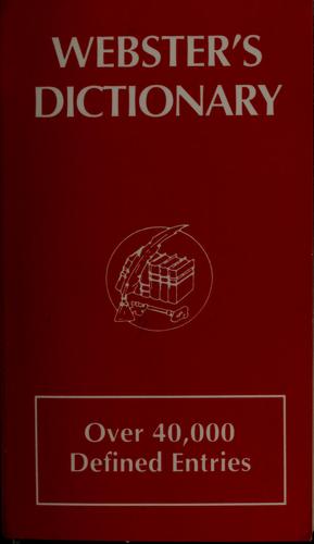 Webster's dictionary