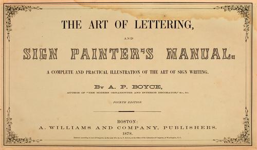 The art of lettering and sign painter's manual