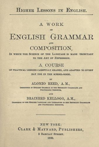 Higher lessons in English.