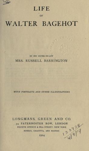 Life of Walter Bagehot