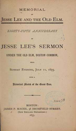 Memorial of Jesse Lee and the Old elm.