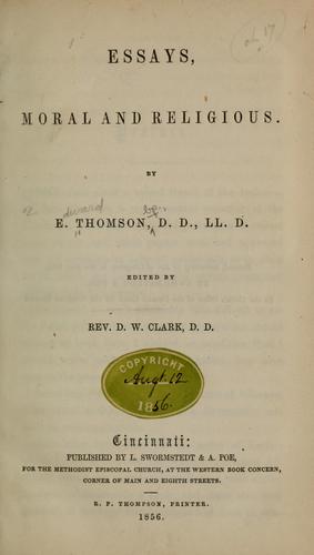 Essays, moral and religious.