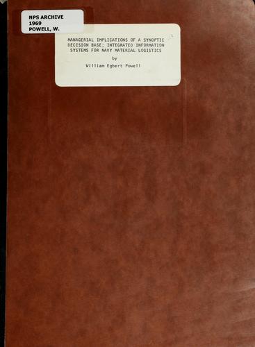 Managerial implications of a synoptic decision base