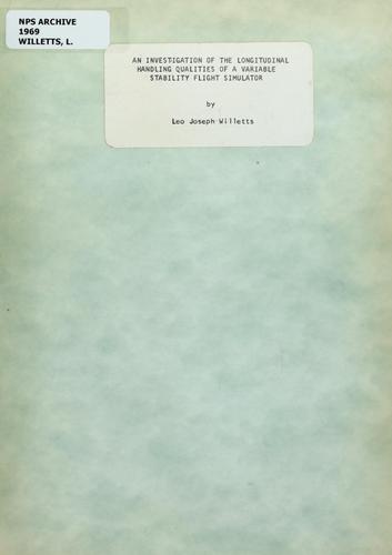 An investigation of the longitudinal handling qualities of a variable stability flight simulator
