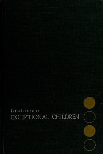 Introduction to exceptional children.