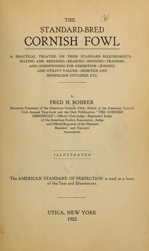 The standard-bred Cornish fowl