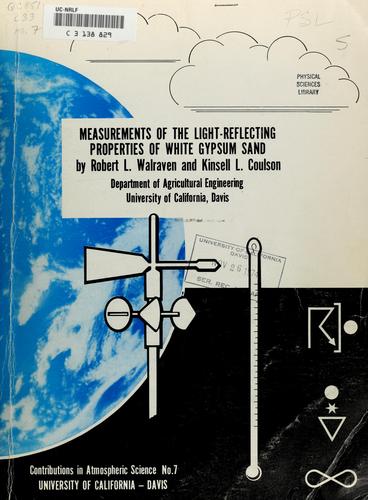 Measurements of the light-reflecting properties of white gypsum sand