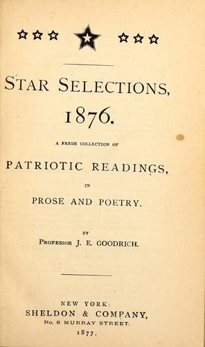 Star selections, 1876