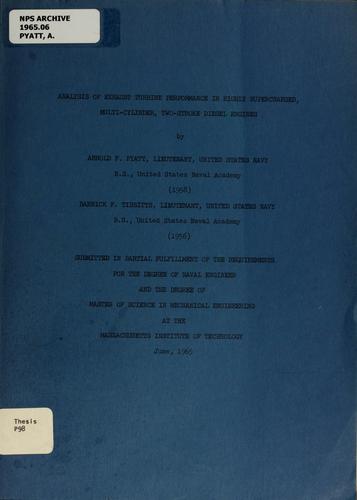 Analysis of exhaust turbine performance in highly supercharged, multi-cylinder, two-stroke diesel engines
