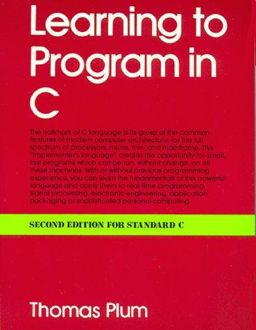 Learning to program in C