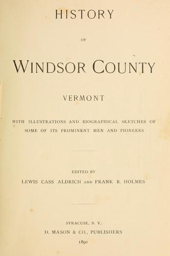 History of Windsor county, Vermont