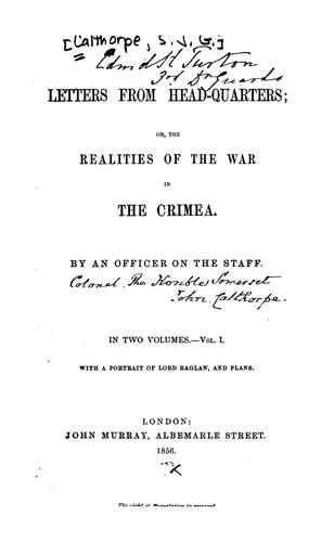 Letters from head-quarters