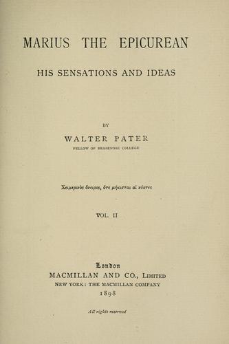 Marius the Epicurean