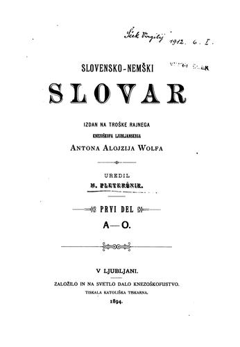 Slovensko-nemški slovar