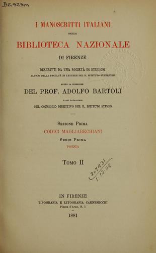 I manoscritti italiani della Biblioteca Nazionale di Firenze