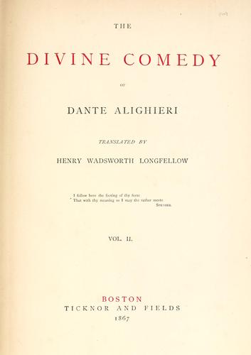 The divine comedy of Dante Alighieri