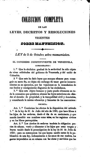 Colección completa de las leyes, decretos y resoluciones vigentes sobre ...
