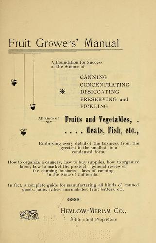 Fruit growers' manual