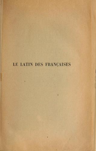 Le Latin des françaises