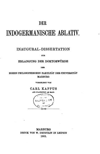 Der indogermanische Ablativ
