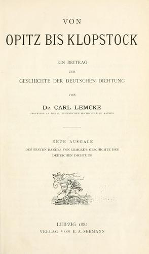 Von Opitz bis Klopstock