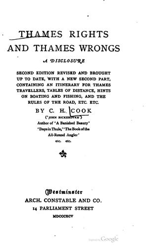 Thames rights and Thames wrongs