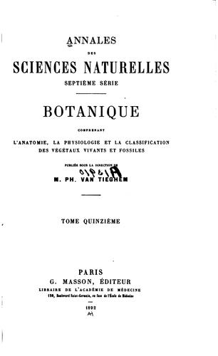 Annales des sciences naturelles