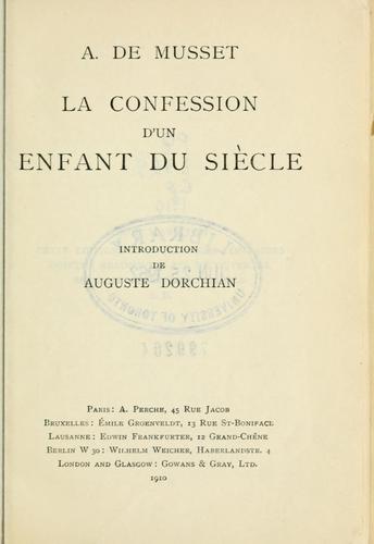 La confession d'un enfant du siècle