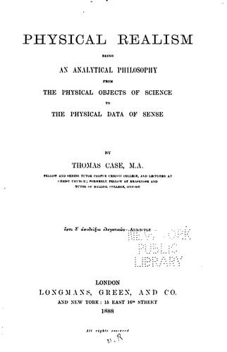 Physical Realism: Being an Analytical Philosophy from the Physical Objects ...