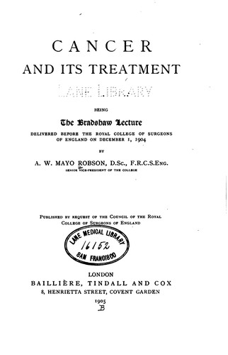 Cancer and Its Treatment