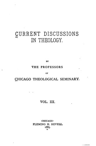 Current Discussions in Theology