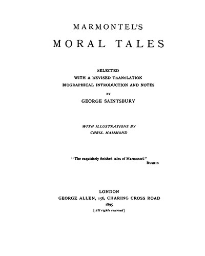 Marmontel's moral tales