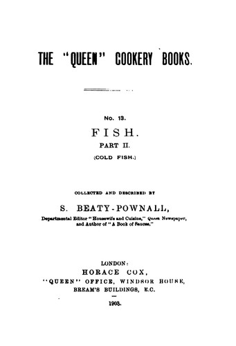 The "Queen" Cookery Books ...