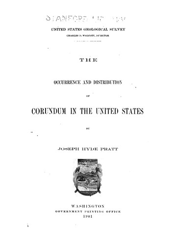 The Occurrence and Distribution of Corundum in the United States,