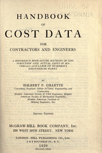 Handbook of cost data for contractors and engineers