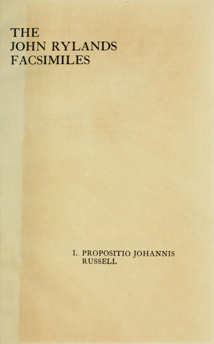 Propositio Johannis Russell