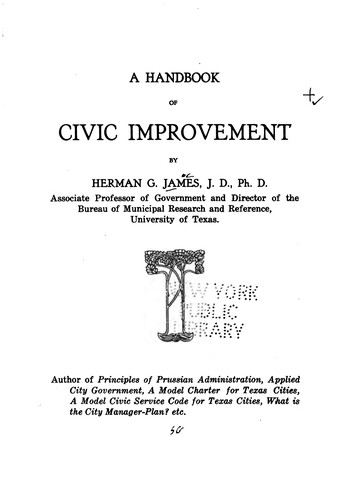A handbook of civic improvement