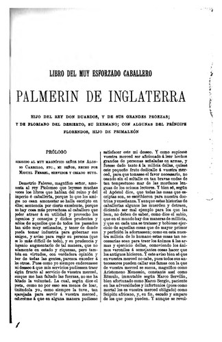 Libros de caballerías: 1.[-2.] Pte....