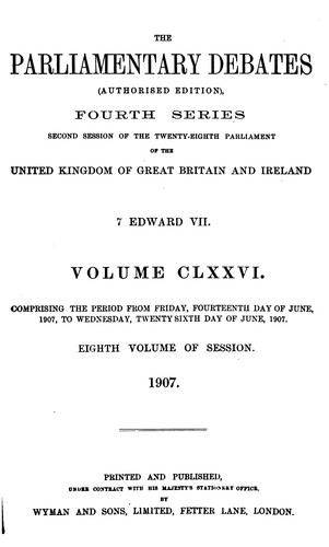 The Parliamentary Debates