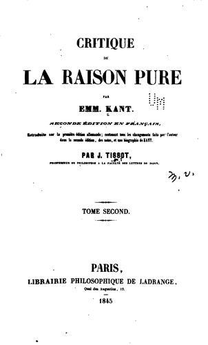 Critique de la raison pure