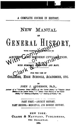 New Manual of General History