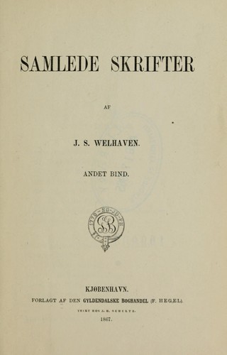 Samlede skrifter af J.S. Welhaven